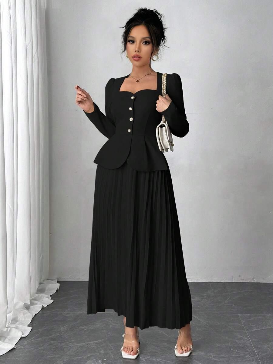 RAFFERIZA CZARNA MAXI SUKIENKA S06__S