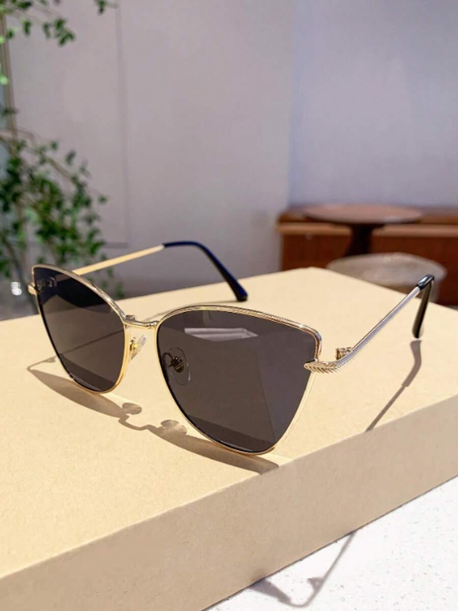 SHEIN ZŁOTE OKULARY PRZECIWSŁONECZNE S07
