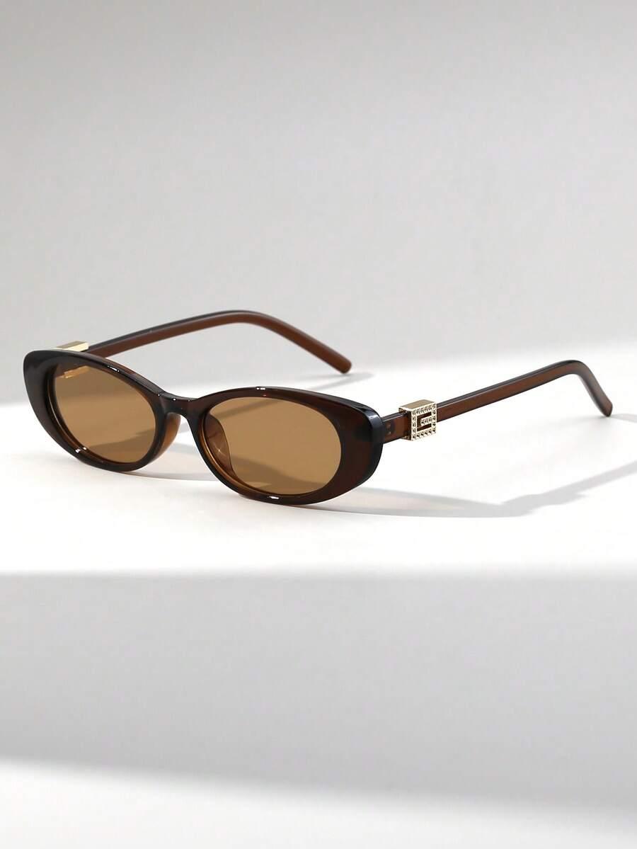 SHEIN BRĄZOWE OKULARY PRZECIWSŁONECZNE S07