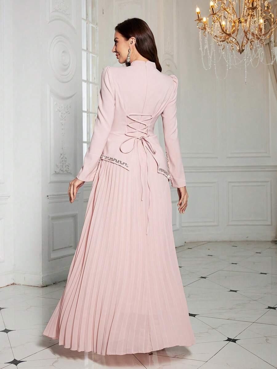 SHEIN RÓŻOWA MAXI SUKIENKA S06__L