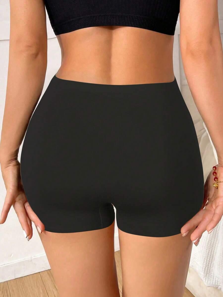 SHEIN CZARNE BEZSZWOWE MAJTKI SZORTY PK01__M