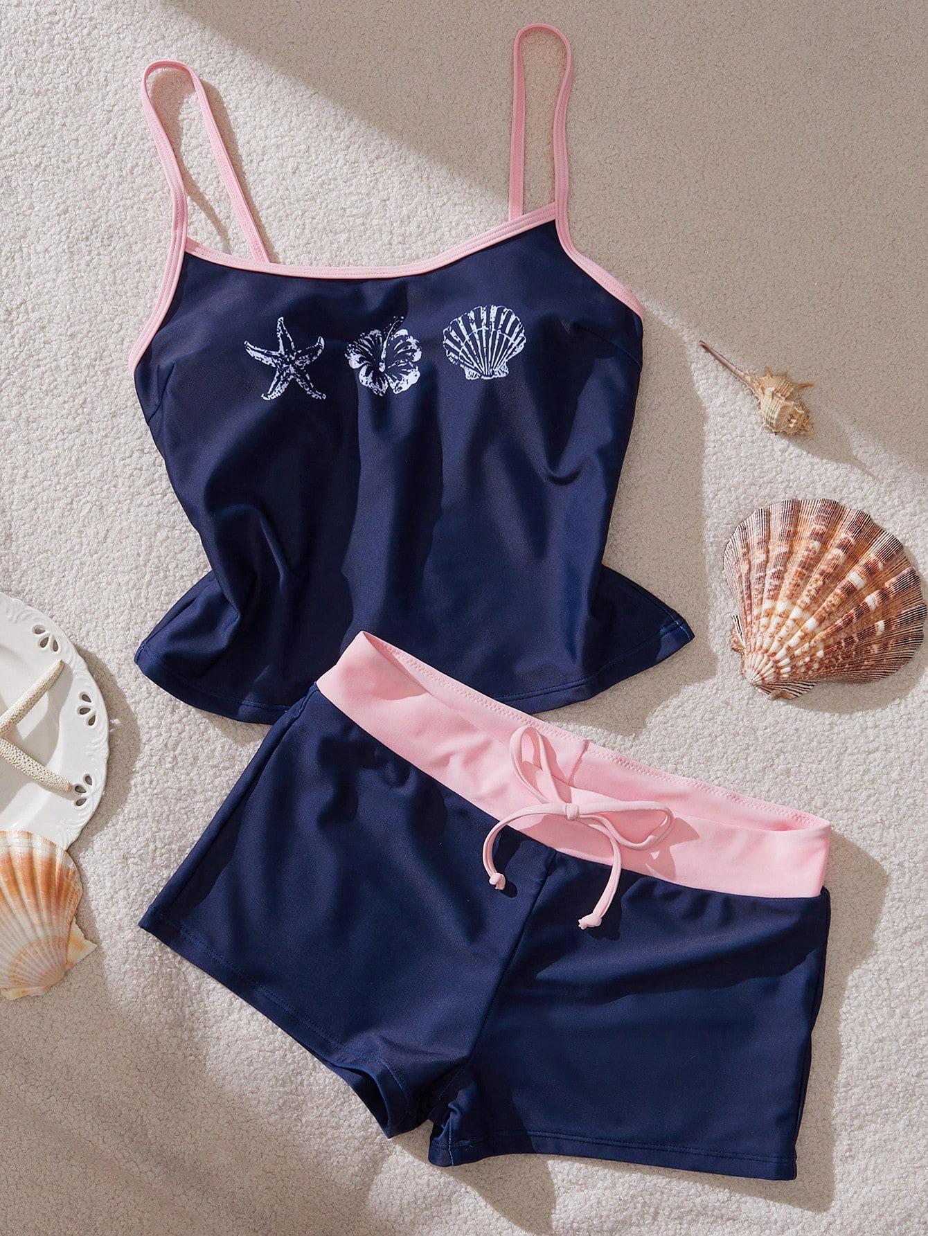 SHEIN DWUCZĘŚCIOWY STRÓJ KĄPIELOWY S09__XS