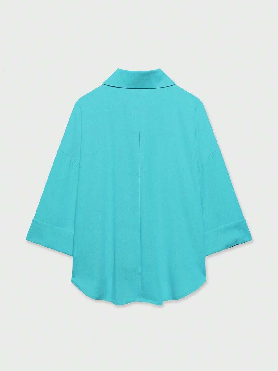 SHEIN NIEBIESKA KOSZULA GUZIKI PK01__M