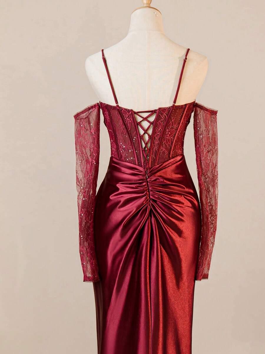 SHEIN CZERWONA MAXI SUKIENKA S06__XS