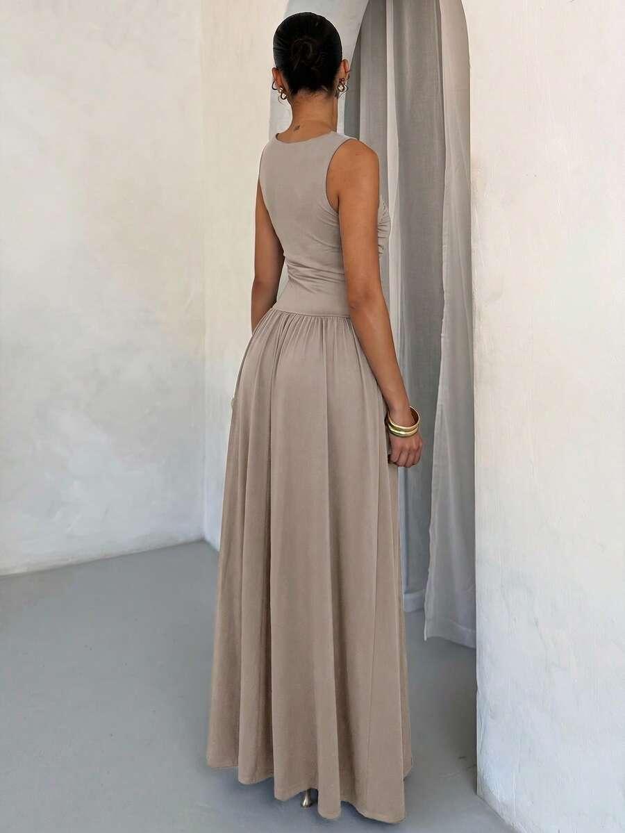 SHEIN SZARA MAXI SUKIENKA S06__M