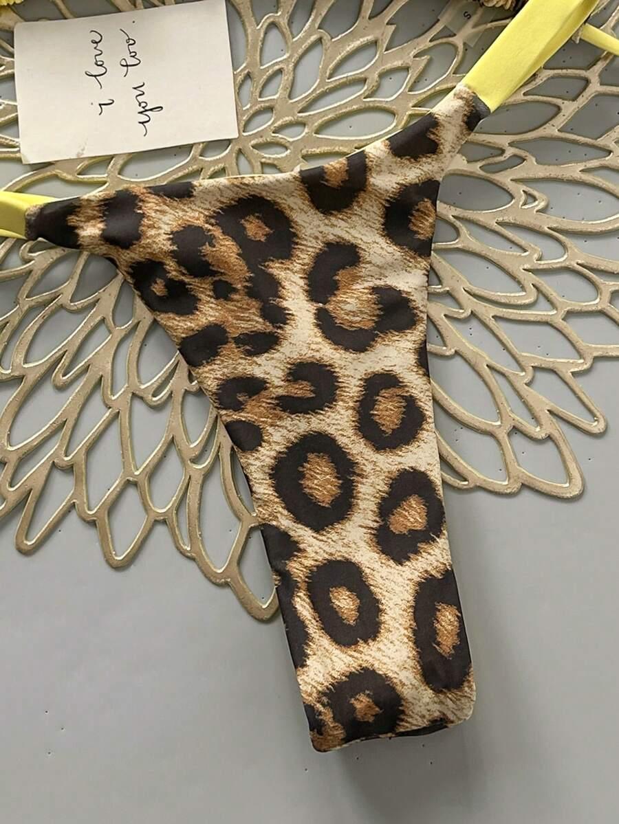 SHEIN DWUCZĘŚCIOWY STRÓJ KĄPIELOWY ANIMAL PRINT S09__L