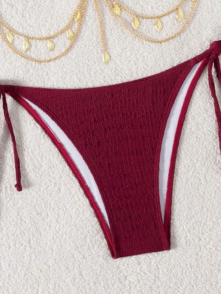 SHEIN DWUCZĘŚCIOWY STRÓJ KĄPIELOWY ZDOBIENIE S06__L