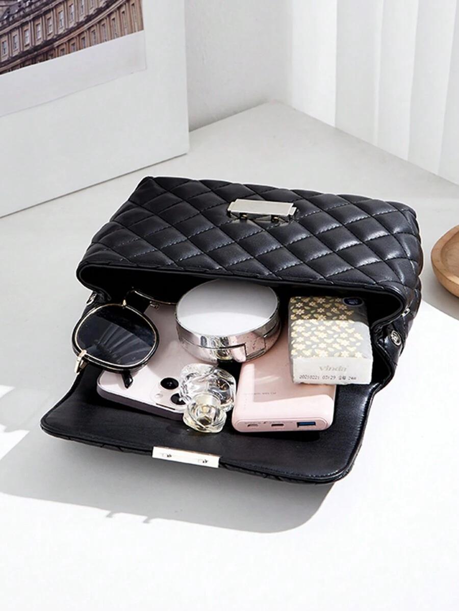 SHEIN CZARNA TOREBKA IMITACJA SKÓRY S07__7X15X22CM