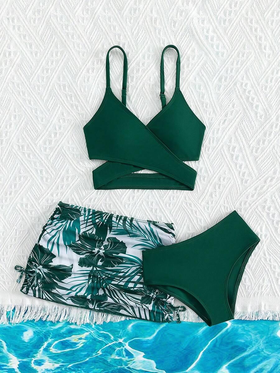SHEIN TRZYCZĘŚCIOWY STRÓJ KĄPIELOWY S09__146/152