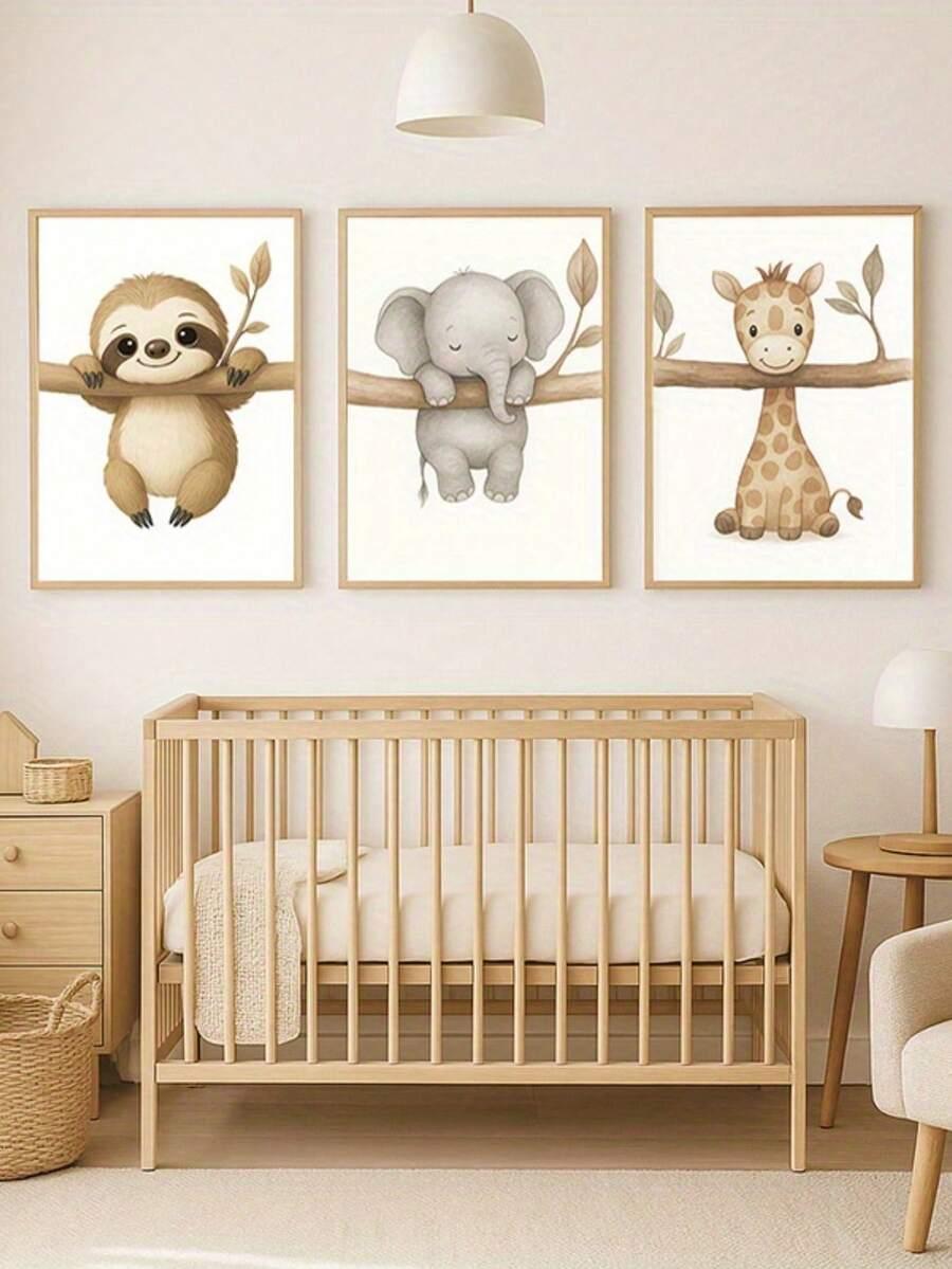 SHEIN PLAKAT NA PŁÓTNIE ZWIERZĘTA S07__40X60CM