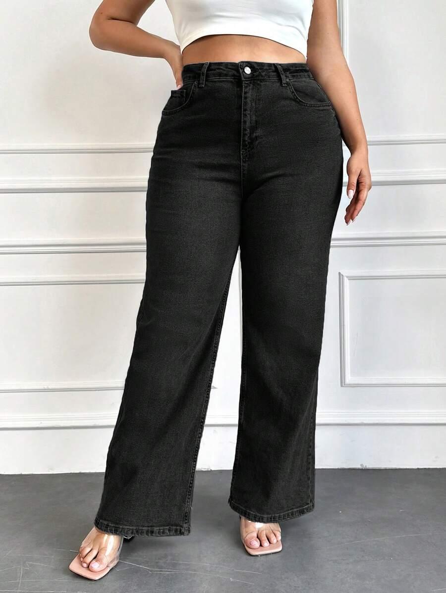 SHEIN CZARNE SPODNIE JEANSOWE S06__XXL