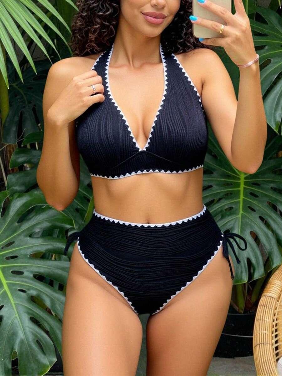 SHEIN CZARNY STRÓJ KĄPIELOWY S09__46