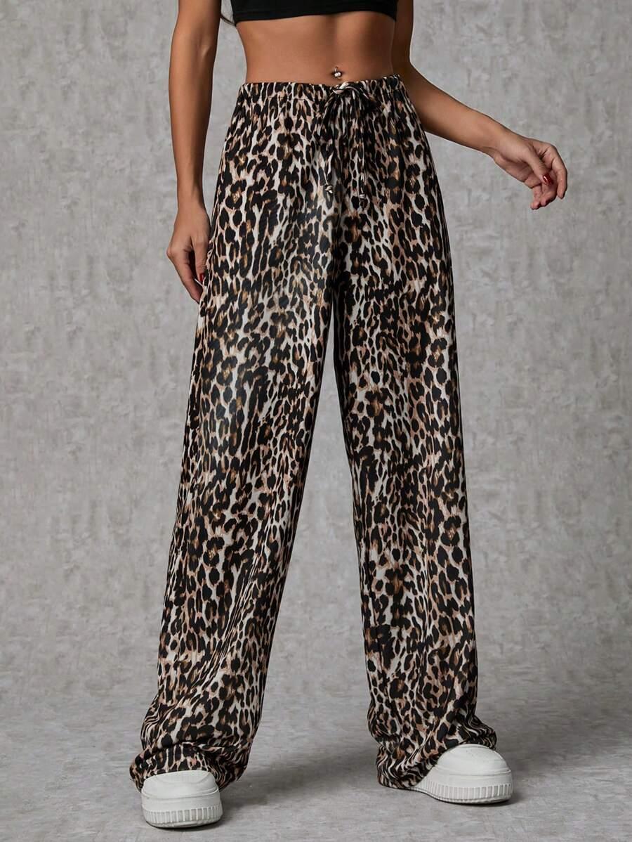 SHEIN SPODNIE ANIMAL PRINT S06__L