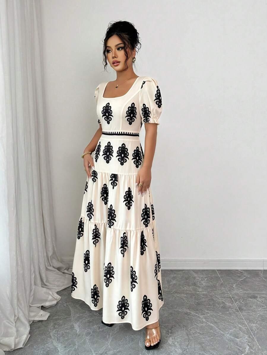 SHEIN MAXI SUKIENKA WZÓR S06__XL