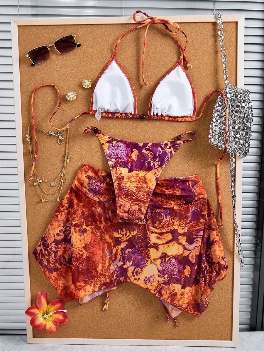 SHEIN GÓRA OD BIKINI NADRUK PK01__M