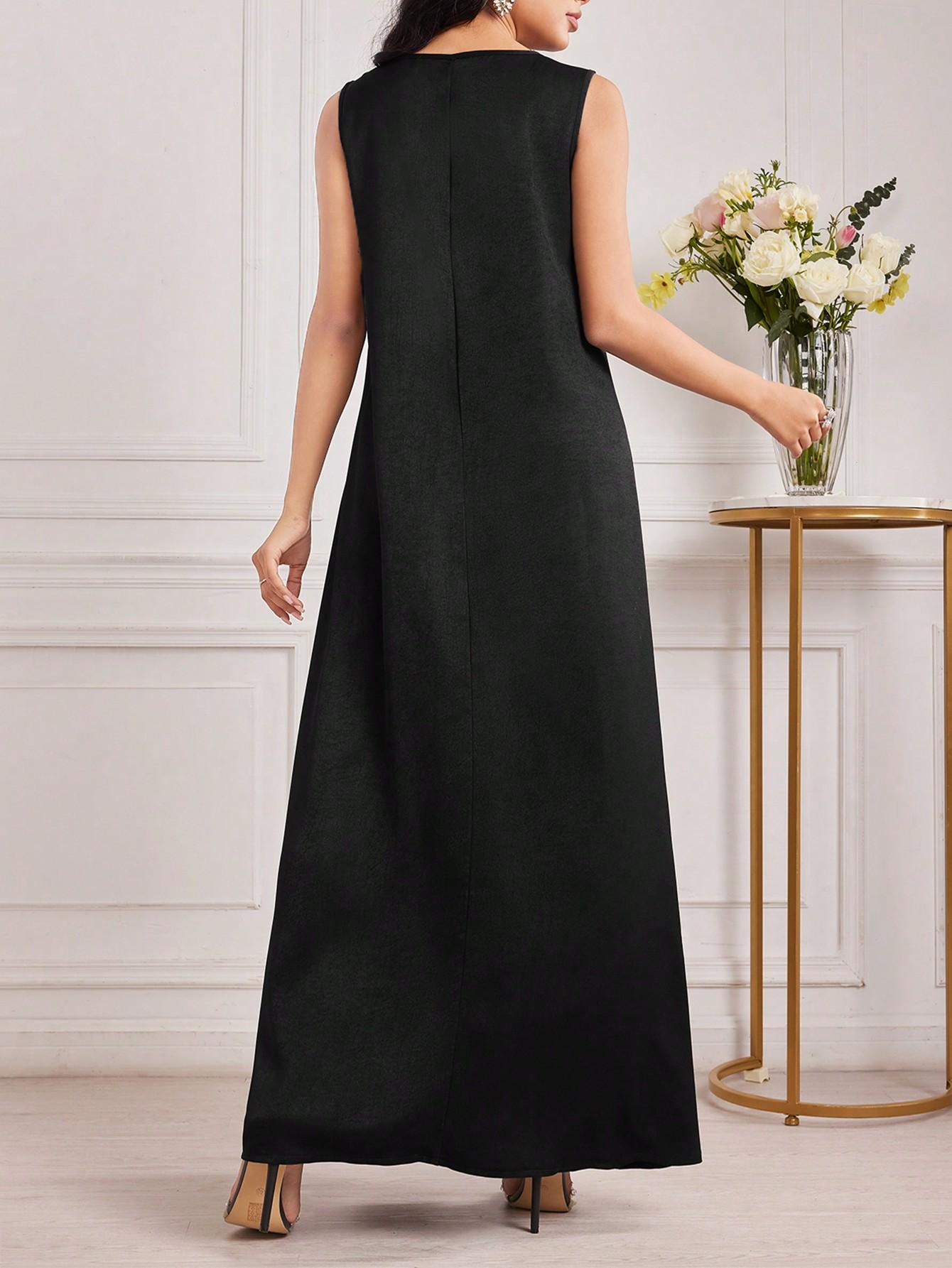 SHEIN CZARNA MAXI SUKIENKA S06__XXL