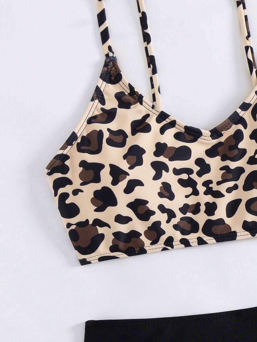 SHEIN DWUCZĘŚCIOWY STRÓJ KĄPIELOWY ANIMAL PRINT S09__152/158