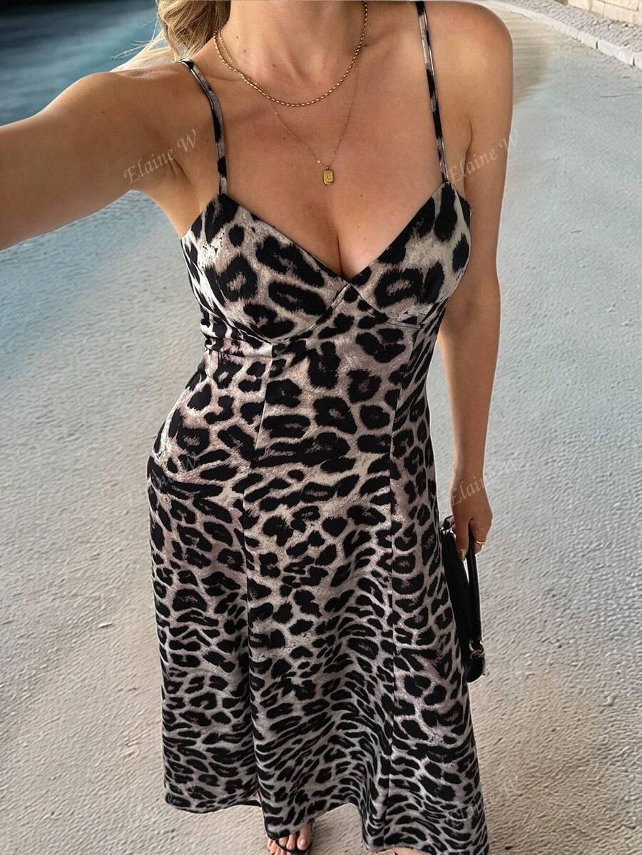 SHEIN MAXI SUKIENKA ANIMAL PRINT S06__M