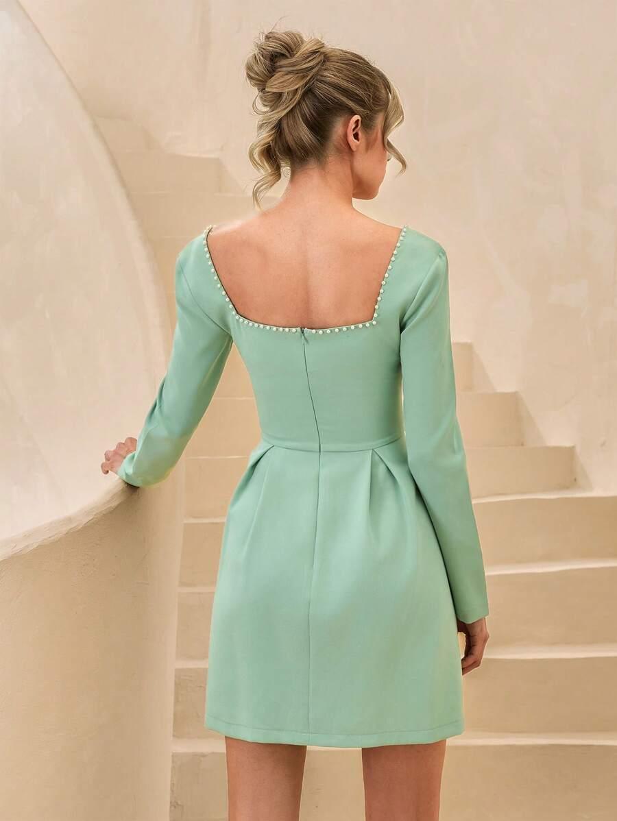 EURMUSE ZIELONA MINI SUKIENKA S06__L