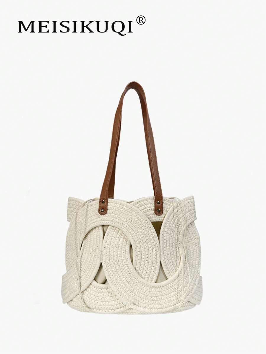 SHEIN BEŻOWA TORBA NA RAMIĘ S07__35X25CM