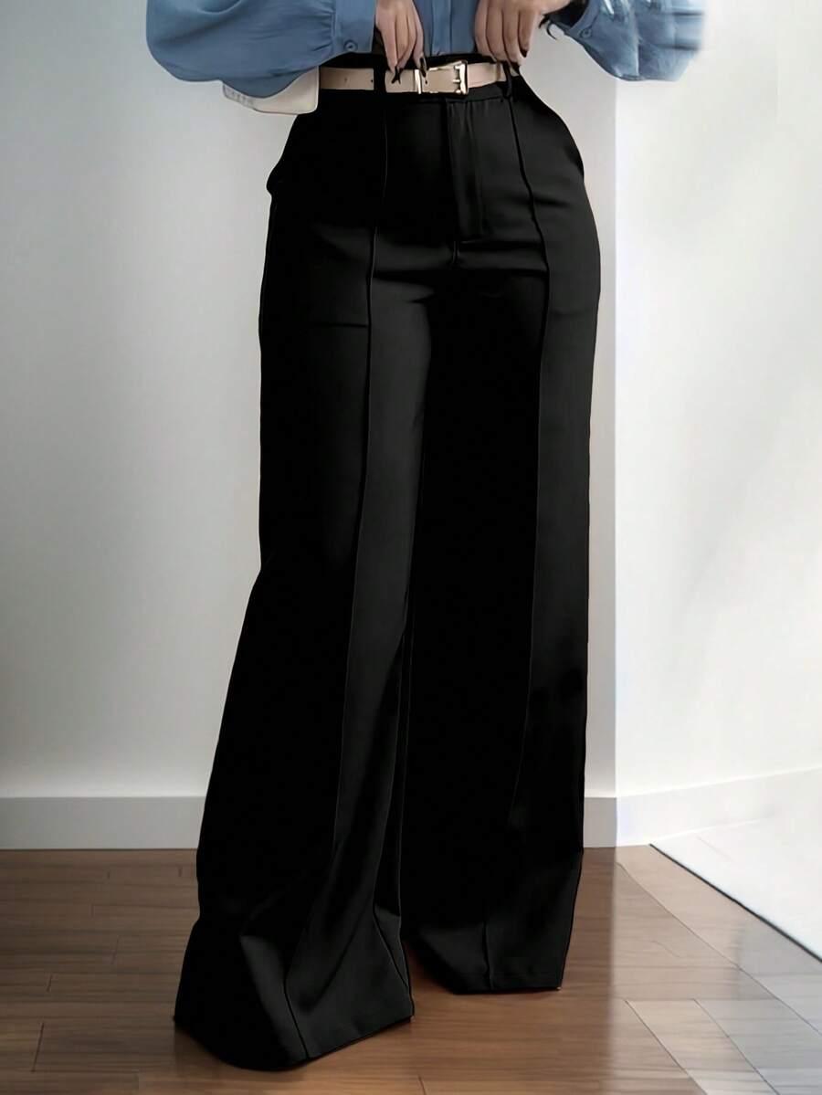 SHEIN CZARNE SPODNIE WYSOKI STAN S06__XL