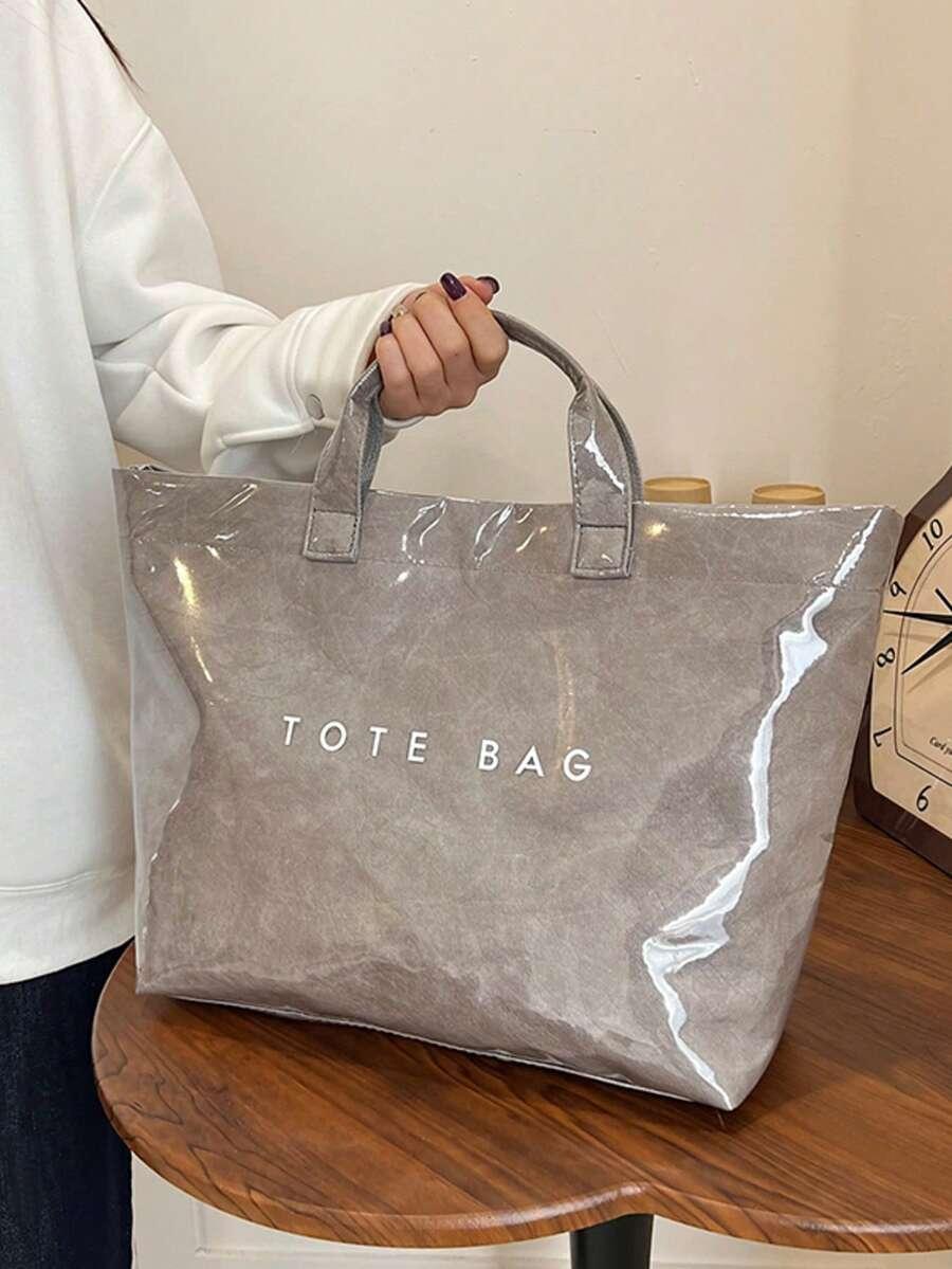 SHEIN TORBA NAPIS POŁYSK S07__36X31CM
