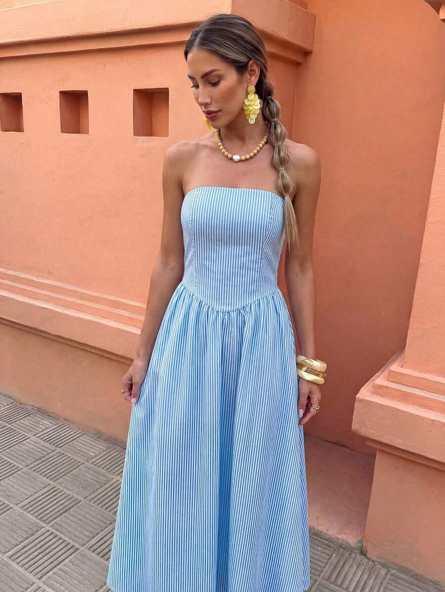 EMERY ROSE NIEBIESKA MAXI SUKIENKA S06__M