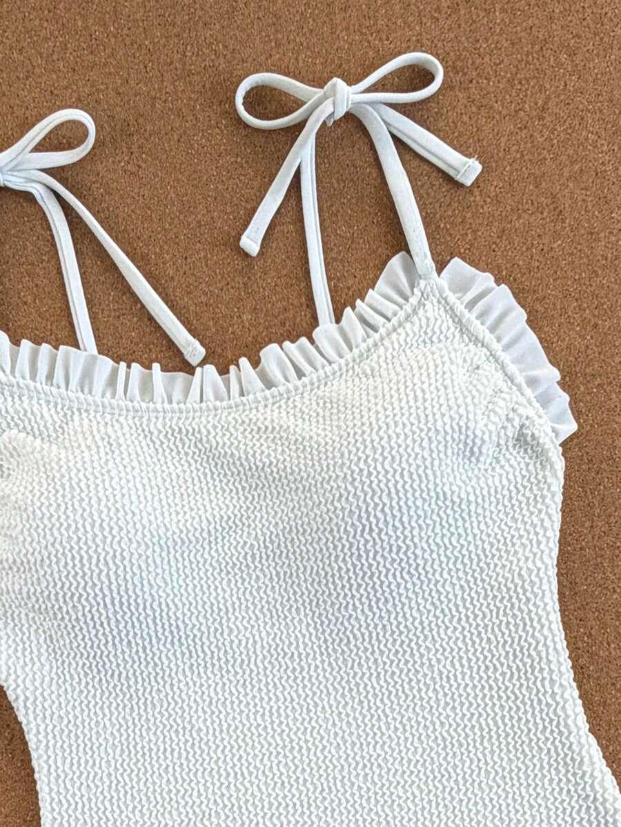 SHEIN BIAŁY STRÓJ KĄPIELOWY JEDNOCZĘŚCIOWY S09__M
