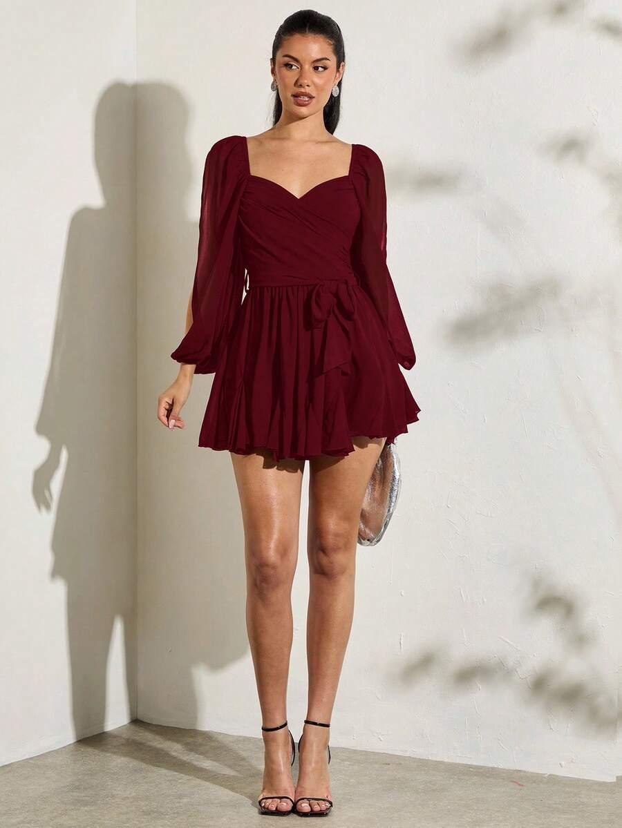 SHEIN CZERWONA MINI SUKIENKA S06__M