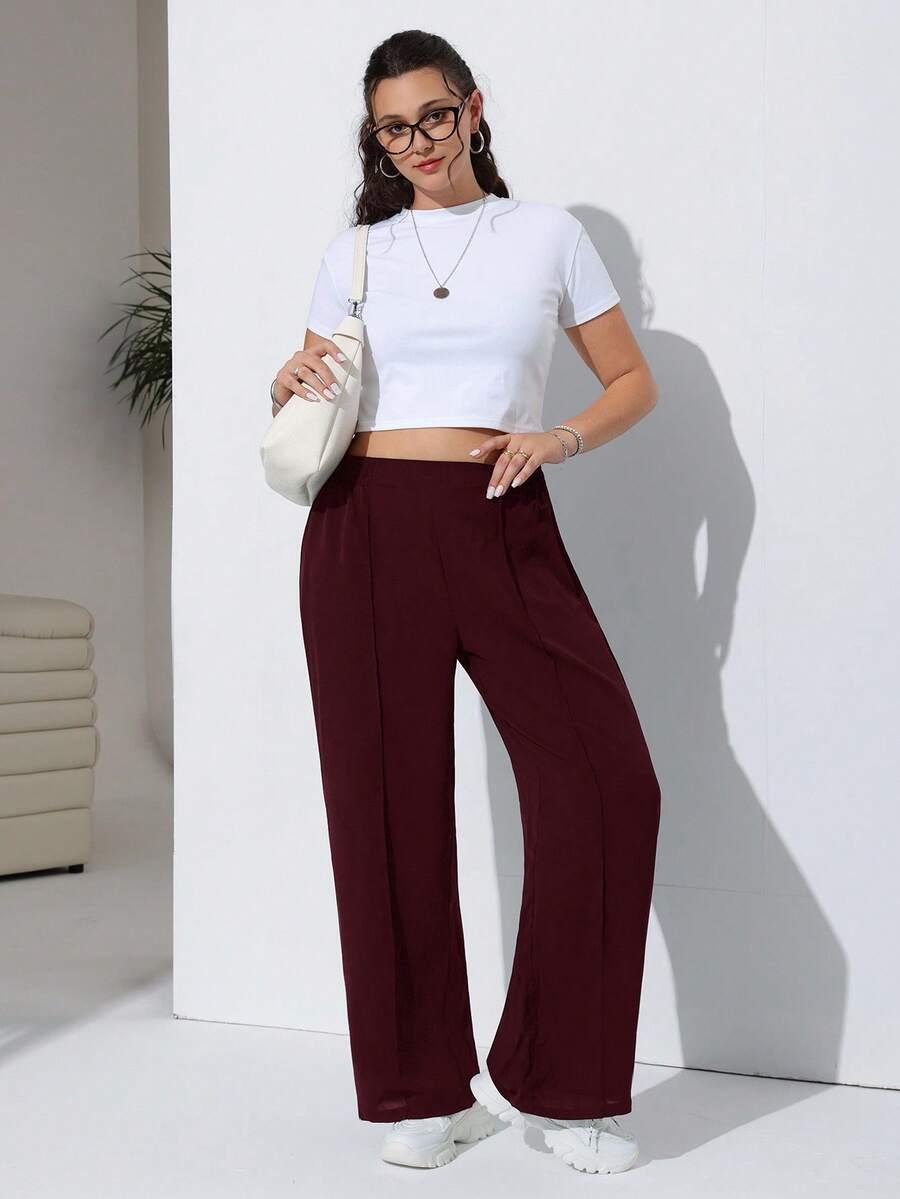 SHEIN BRĄZOWE SPODNIE DRESOWE PK01__50