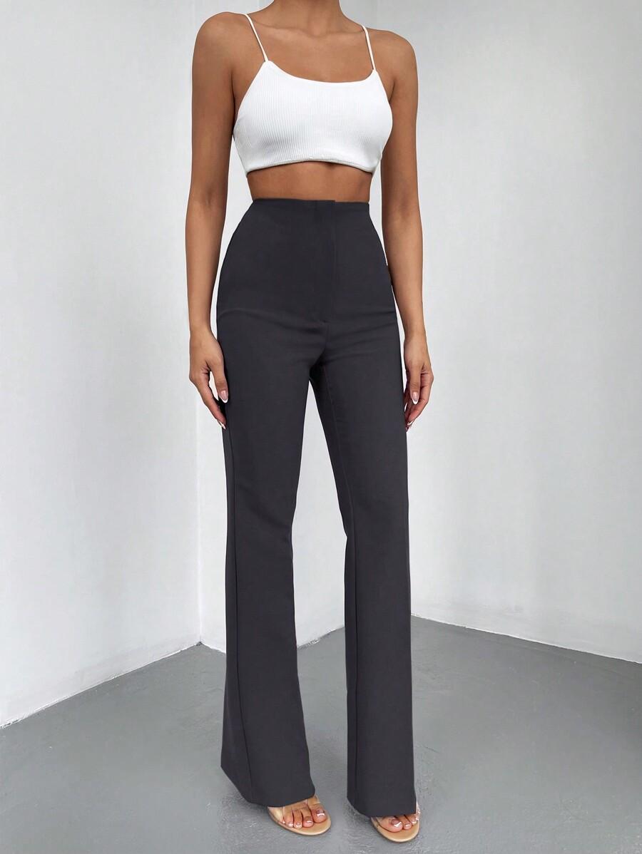 SHEIN SZARE SPODNIE WYSOKI STAN S06__XL