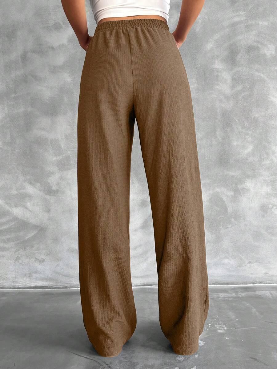 SHEIN BRĄZOWE SPODNIE CASUAL S06__M