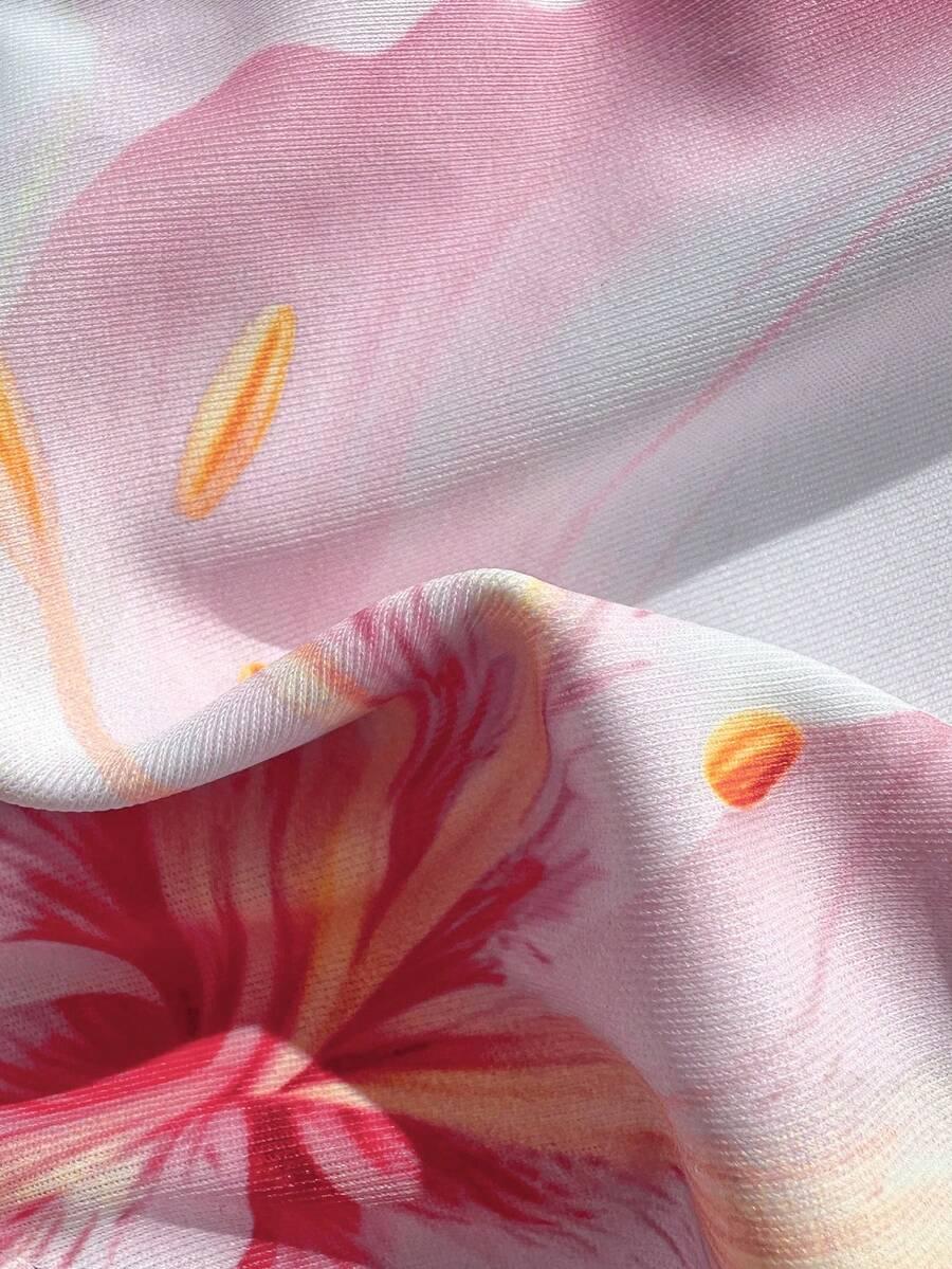 SHEIN DWUCZĘŚCIOWY STRÓJ KĄPIELOWY PRINT KWIATY S09__164/170