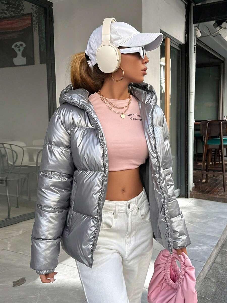 SHEIN SZARA PIKOWANA KURTKA W01__XS