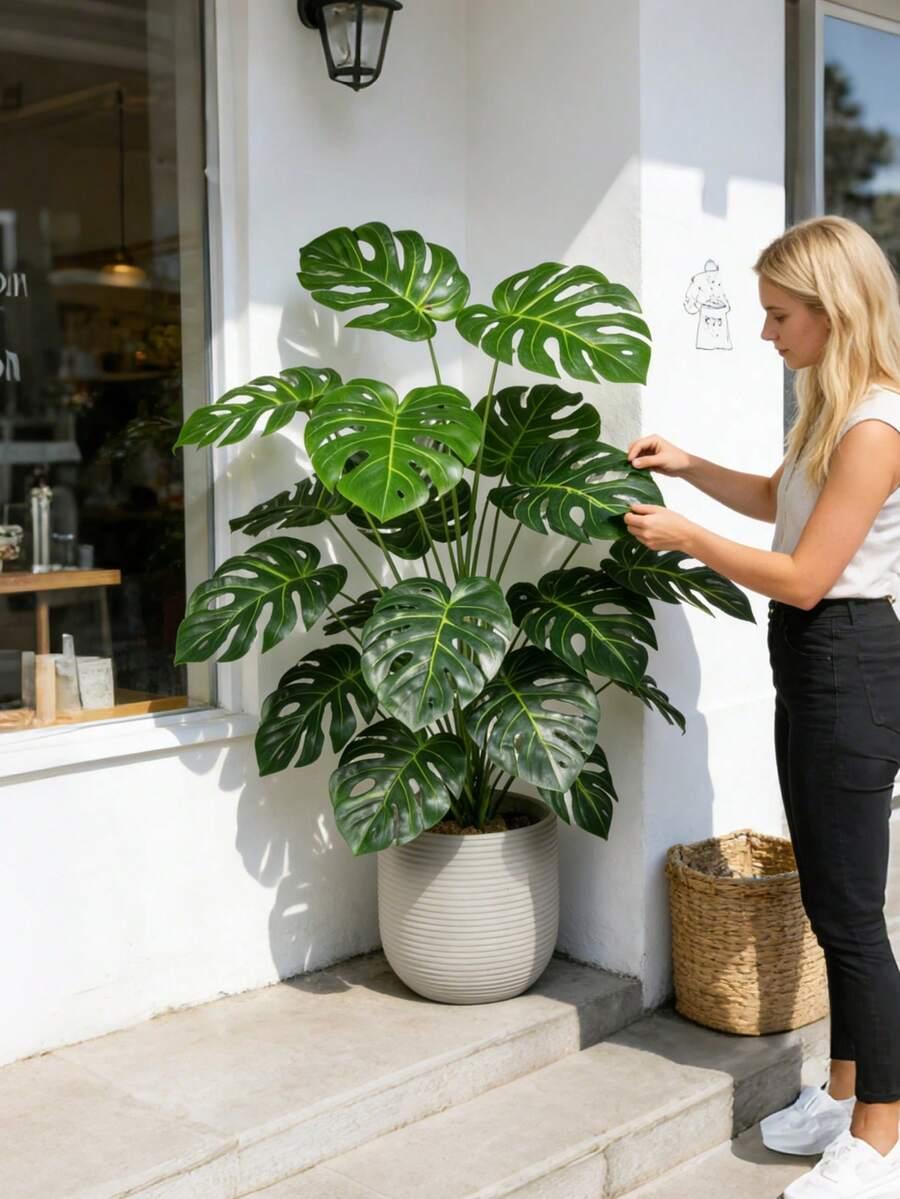 SHEIN SZTUCZNY KWIAT MONSTERA S07__100