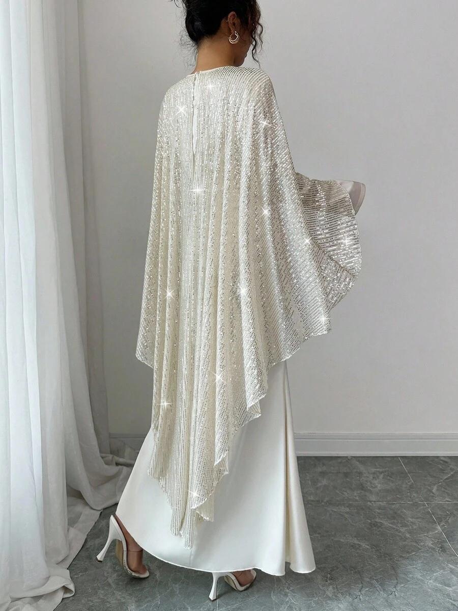 ELENZGA SUKIENKA MAXI ZDOBIENIE POŁYSK S06__M