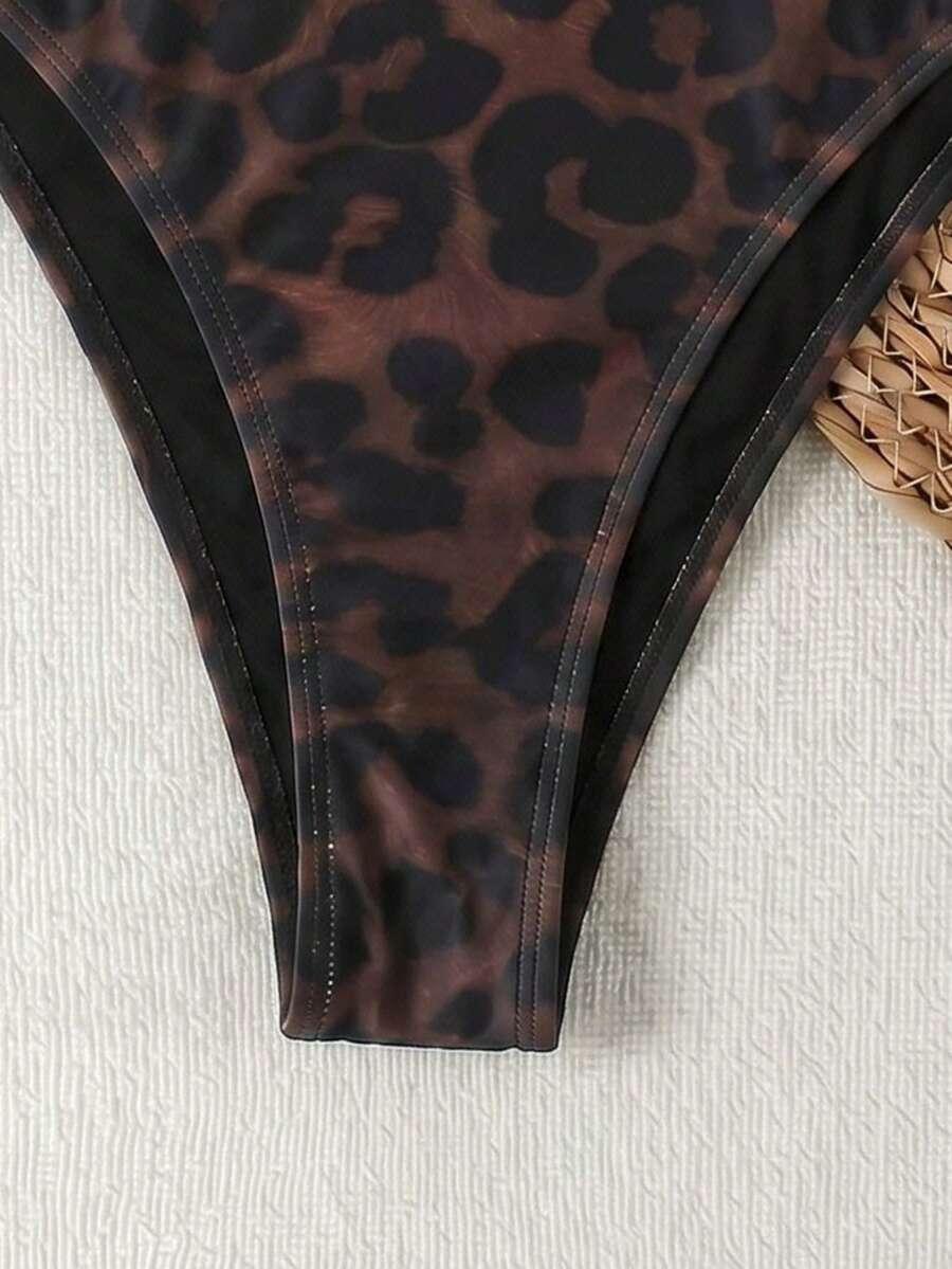 SHEIN JEDNOCZĘŚCIOWY STRÓJ KĄPIELOWY ANIMAL PRINT PK01__XS