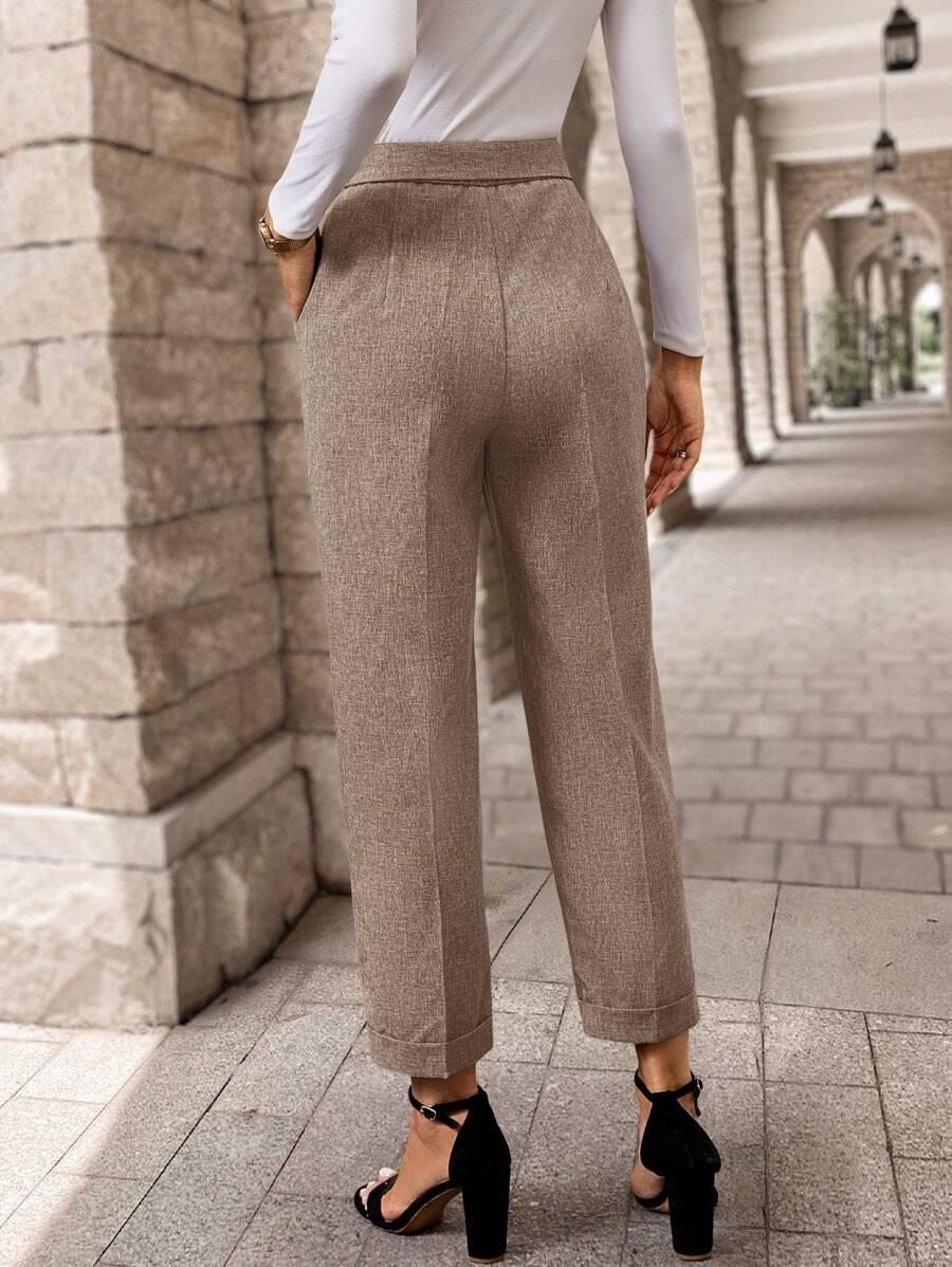 MIASPIRE BEŻOWE ELEGANCKIE SPODNIE S06__M