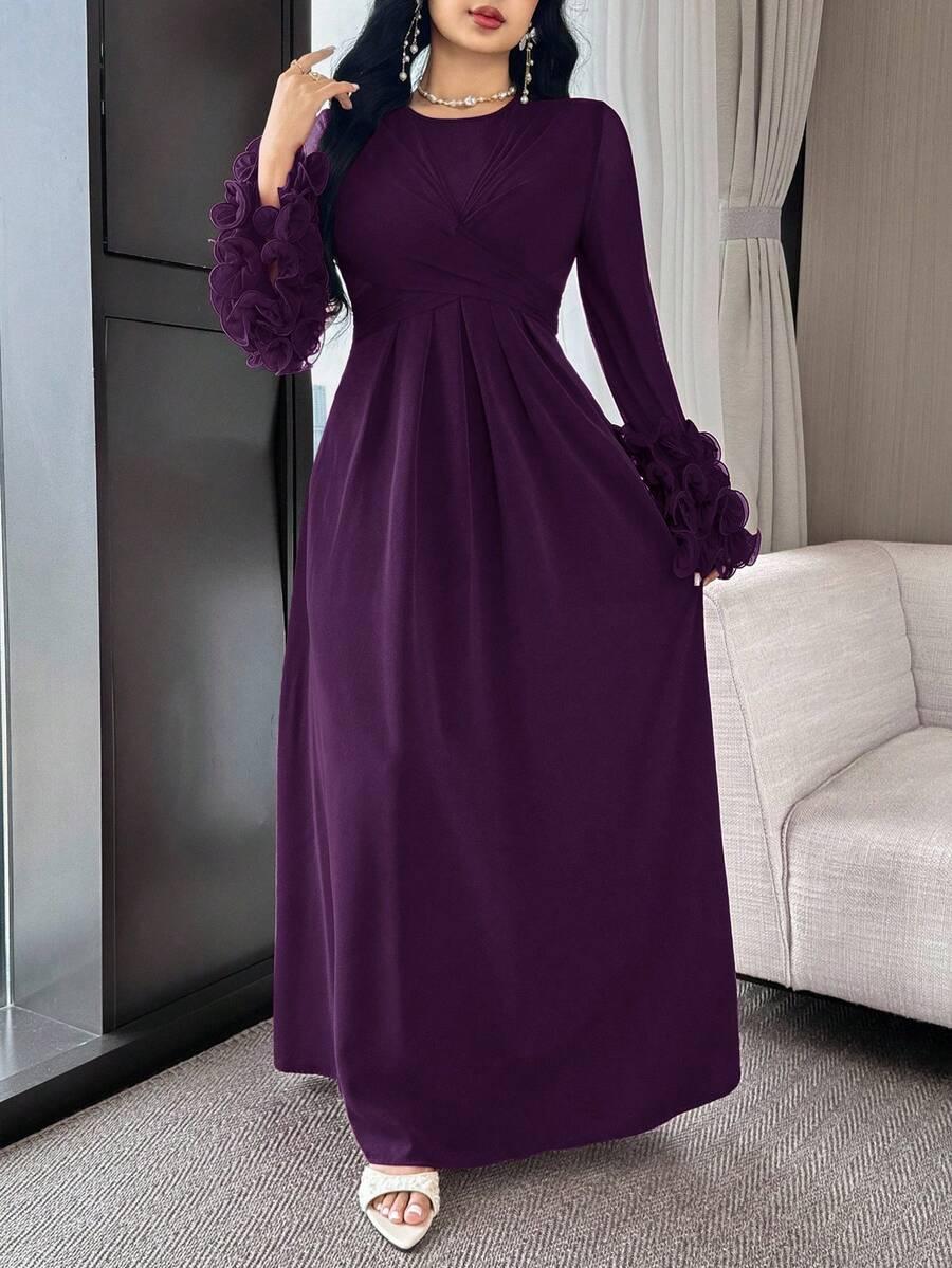 MODELYN FIOLETOWA MAXI SUKIENKA S06__L