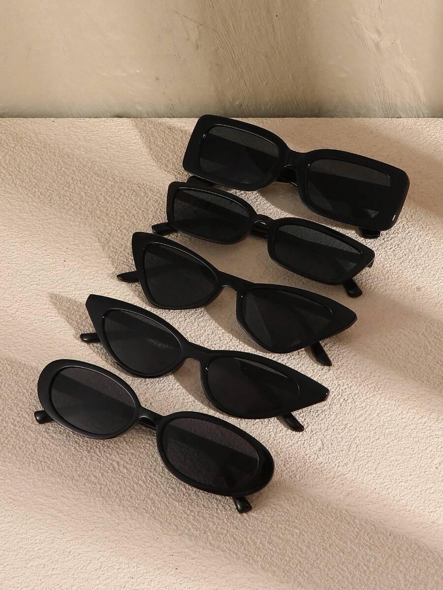 SHEIN ZESTAW KLASYCZNE OKULARY PRZECIWSŁONECZNE 5-PACK S07