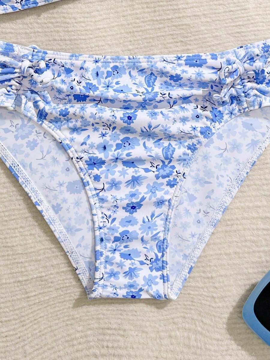 SHEIN DWUCZĘŚCIOWY STRÓJ KĄPIELOWY PRINT S06__146-152CM