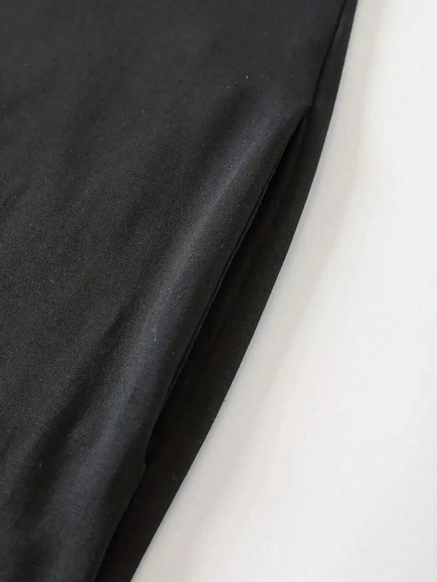 SHEIN CZARNA SUKIENKA PRINT S06__L