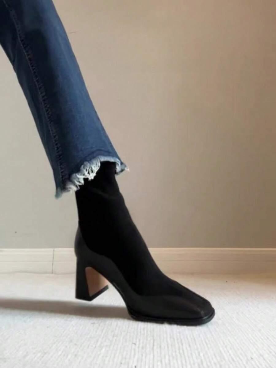 SHEIN CZARNE BOTKI OBCAS W01__36,5