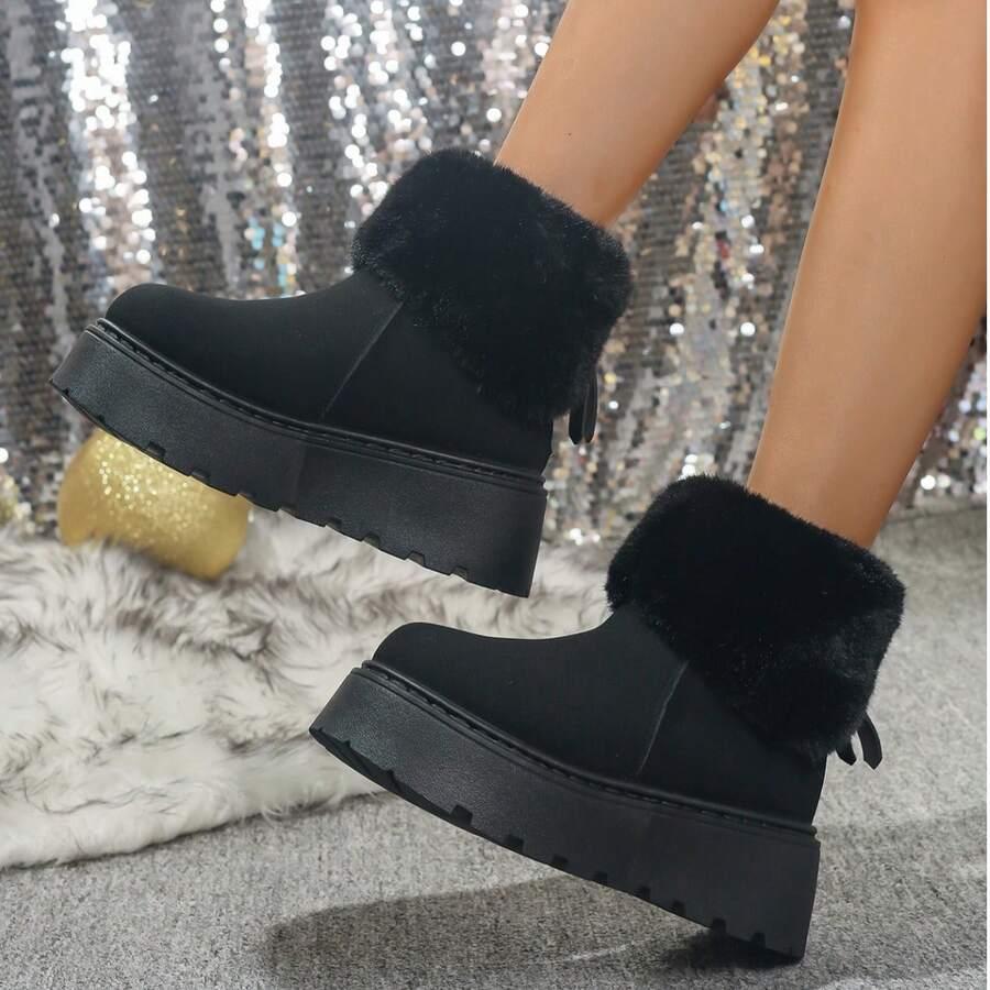 SHEIN CZARNE OCIEPLANE ŚNIEGOWCE ZAMEK W01__37,5