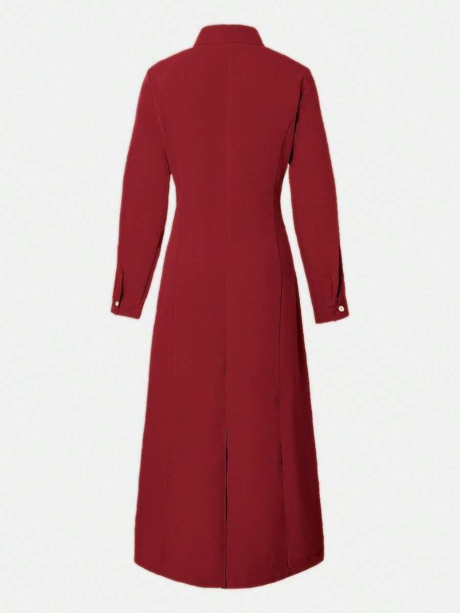 SHEIN CZERWONA MAXI SUKIENKA S06__S