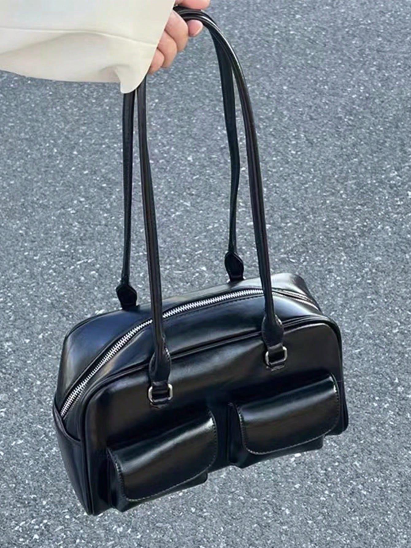 SHEIN CZARNA TOREBKA IMITACJA SKÓRY S07__28X17