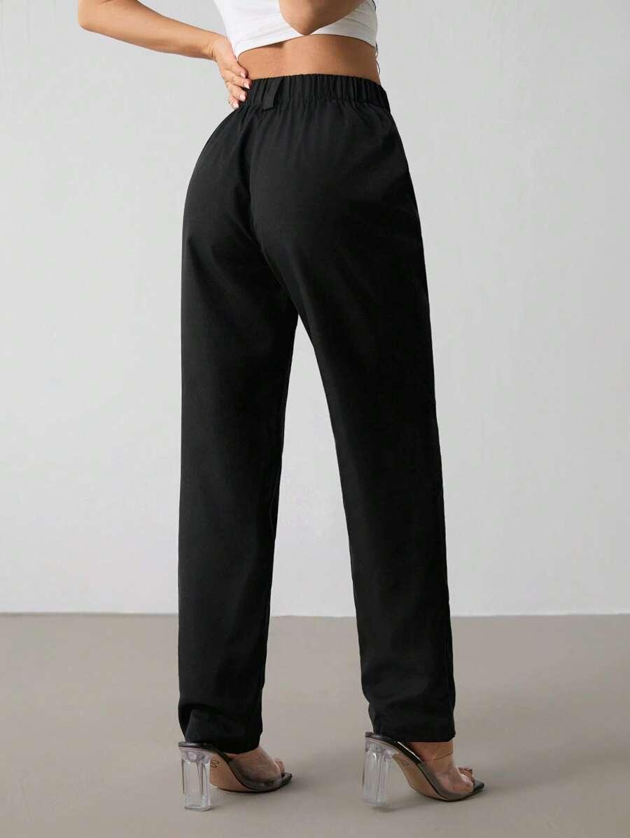 SHEIN CZARNE SPODNIE CASUAL S06__S