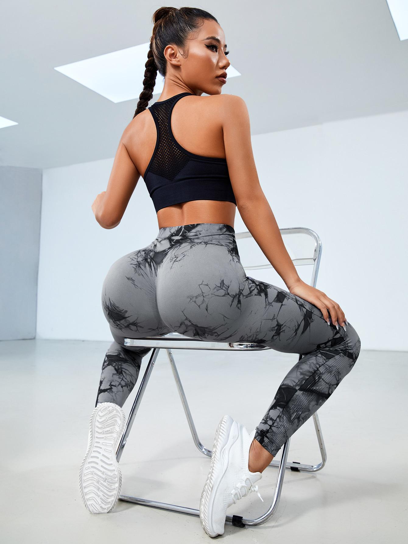 SHEIN SZARE LEGGINSY WYSOKI STAN S06__XS