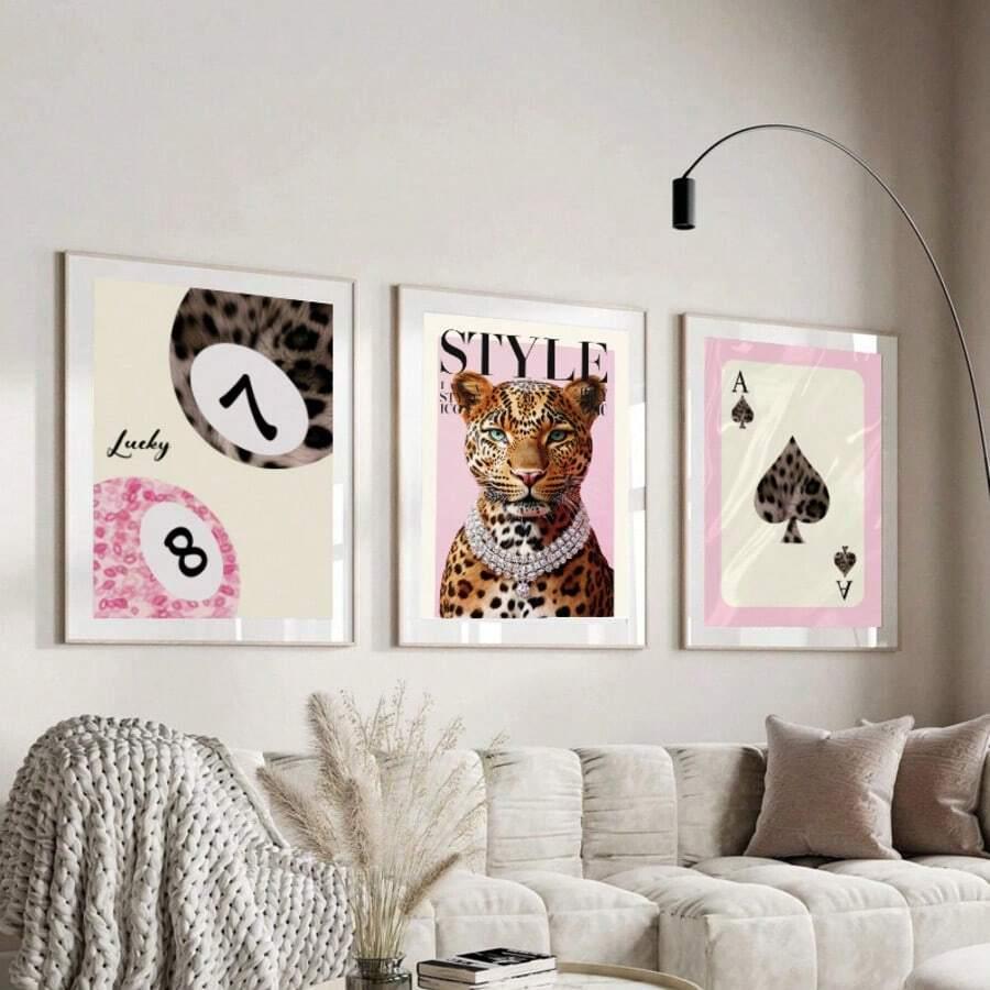 SHEIN PLAKAT NA PŁÓTNIE 3 SZT S07__30X40