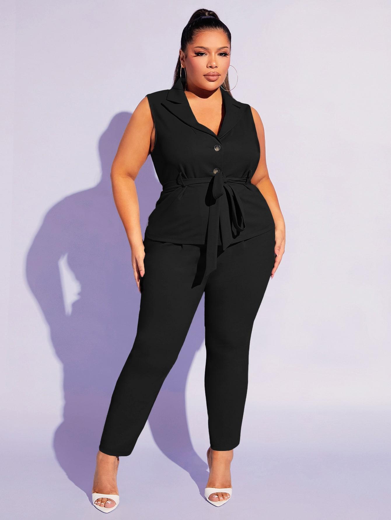 SHEIN CZARNE SPODNIE CASUAL S06__52